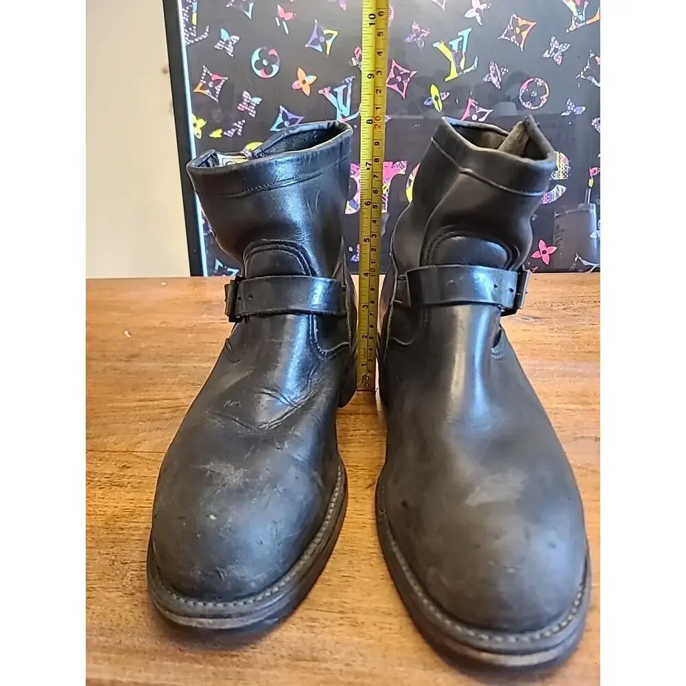 Vintage CHIPPEWA Steel-Toe Engineer Boots with Vibram Soles, Size 8D - Picture 9 of 16